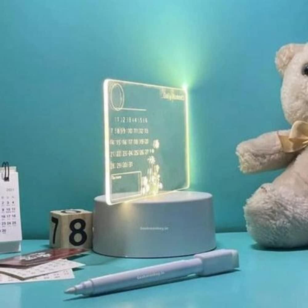 3D Acrylic LED Writing Board with Pen